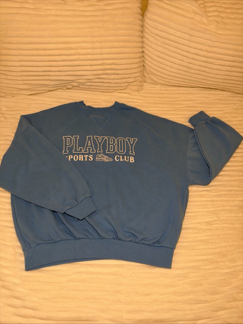 PLAYBOY Blue Sports Club Crewneck Sweatshirt